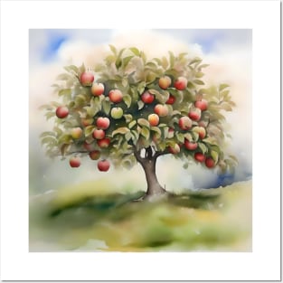 Apple Tree Day - January 6 - Watercolor & Pen Posters and Art